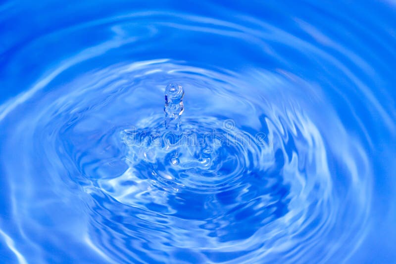 Close up of a water drop and moving water. Close up of a water drop and moving water