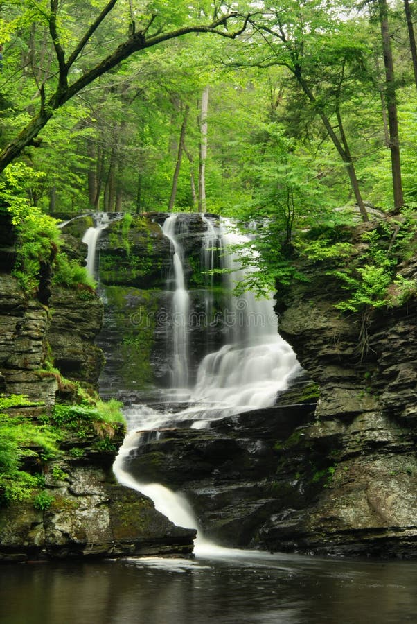 Fulmer Falls in spring flow, captured at Childs State Park in the Delaware Water Gap Recreation Area of northeastern Pennsylvania. Fulmer Falls in spring flow, captured at Childs State Park in the Delaware Water Gap Recreation Area of northeastern Pennsylvania.