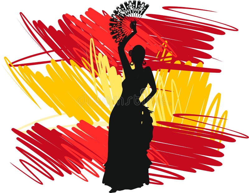 Flamenco-danseres royalty-vrije illustratie