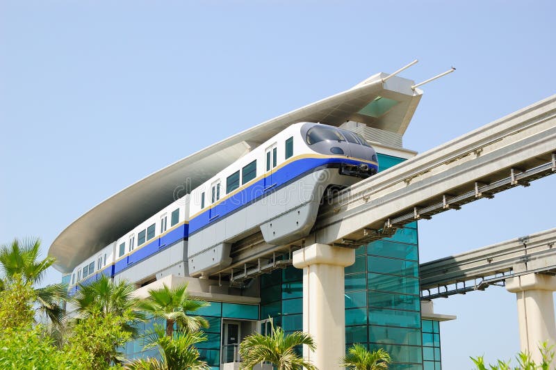 De de monorailpost van Jumeirah van de Palm royalty-vrije stock afbeeldingen De de monorailpost van Jumeirah van de Palm royalty-vrije stock afbeeldingen