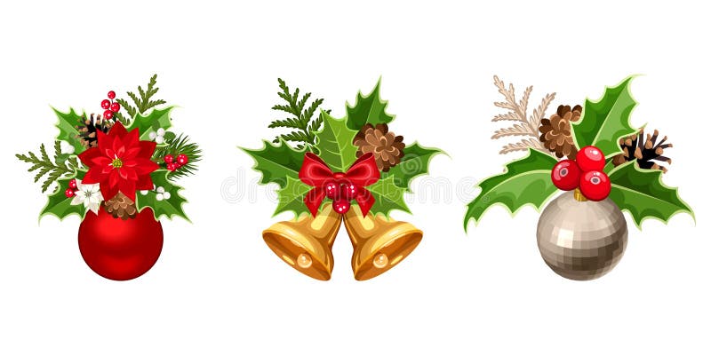 De decoratie van Kerstmis Vector illustratie stock illustratie De decoratie van Kerstmis Vector illustratie stock illustratie