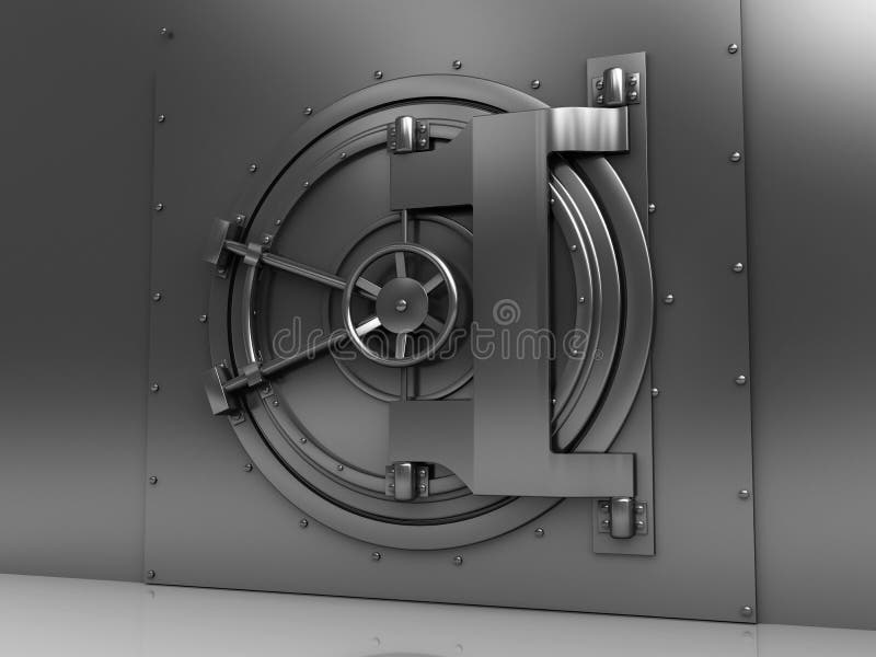 Bankdeur royalty-vrije illustratie