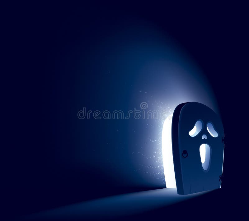 De deurconcept van Halloween stock illustratie De deurconcept van Halloween stock illustratie