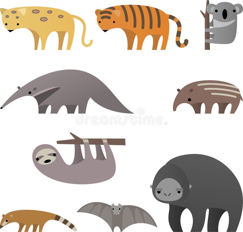 De Dieren van de wildernis royalty-vrije illustratie De Dieren van de wildernis royalty-vrije illustratie