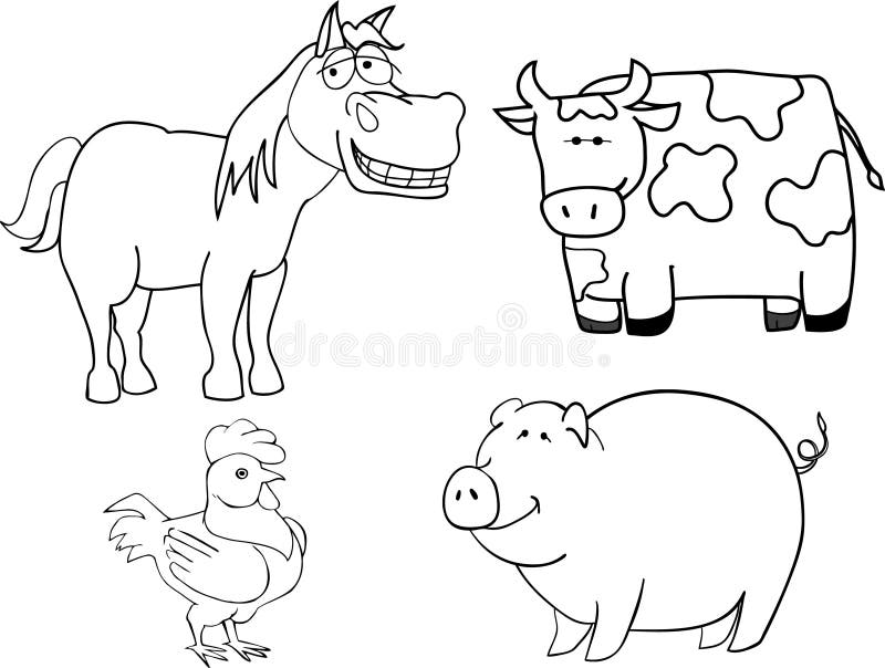 De dieren van het landbouwbedrijf royalty-vrije illustratie De dieren van het landbouwbedrijf royalty-vrije illustratie