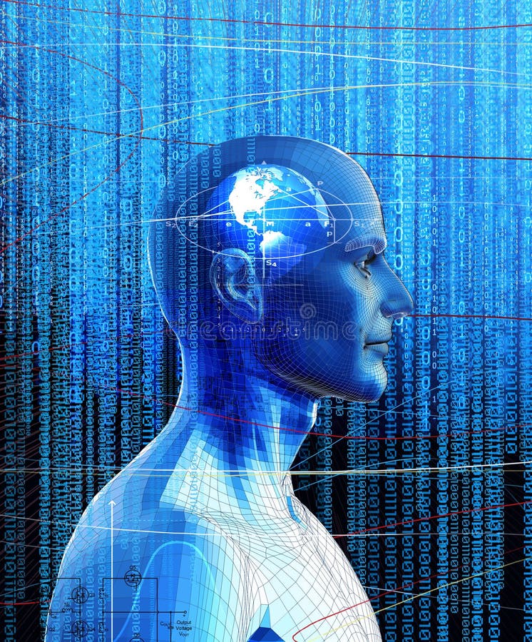 De Digitale Mens van de kunstmatige intelligentiemachine
