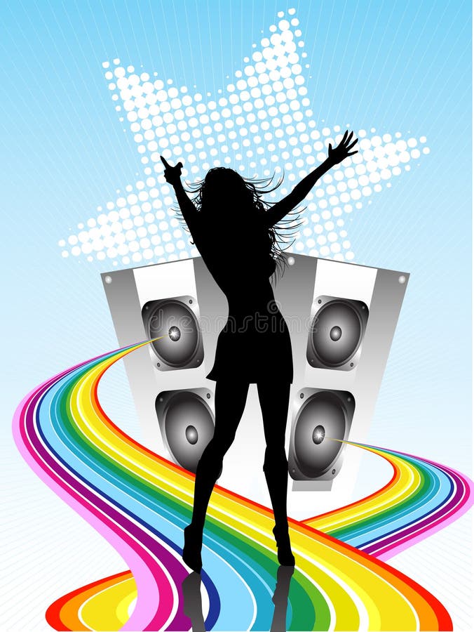 Discoshijf beats stock illustratie