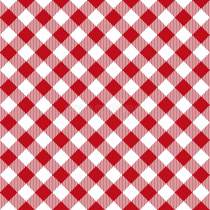 De doek naadloos patroon van de picknicklijst De rode textuur van de picknickplaid