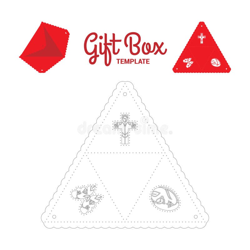 De doos van de driehoeksgift vector illustratie De doos van de driehoeksgift vector illustratie