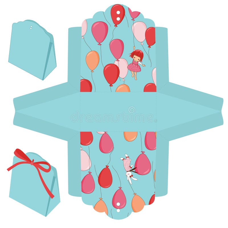 De doosmalplaatje van de gift vector illustratie De doosmalplaatje van de gift vector illustratie