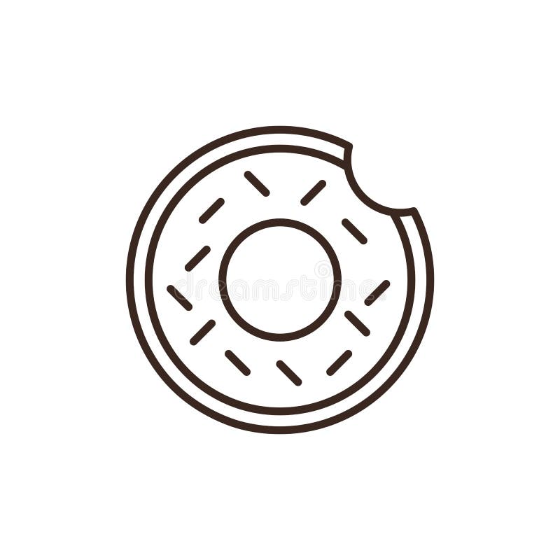 De doughnut isoleerde lineair stijlpictogram royalty-vrije illustratie De doughnut isoleerde lineair stijlpictogram royalty-vrije illustratie