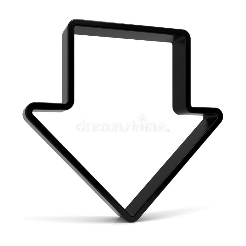 Download symbol. Black arrow isolated on white. Part of a series. Download symbol. Black arrow isolated on white. Part of a series.
