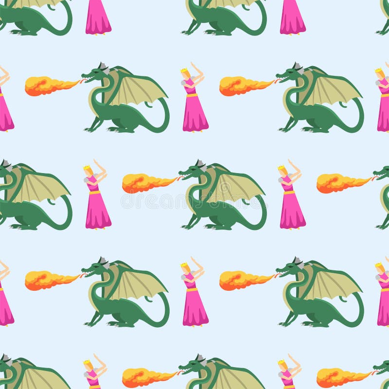 De draak die van de fantasieridder naadloze het monster van de patroonmythologie vectorillustratie vliegen als achtergrond vector illustratie De draak die van de fantasieridder naadloze het monster van de patroonmythologie vectorillustratie vliegen als achtergrond vector illustratie