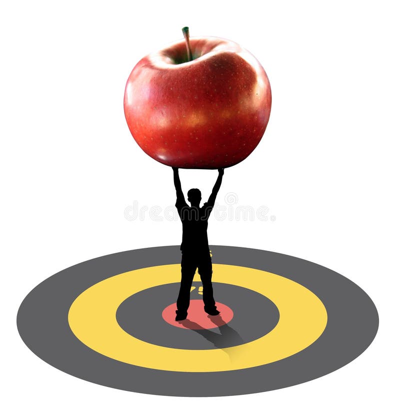 De dragende appel van de mens vector illustratie De dragende appel van de mens vector illustratie