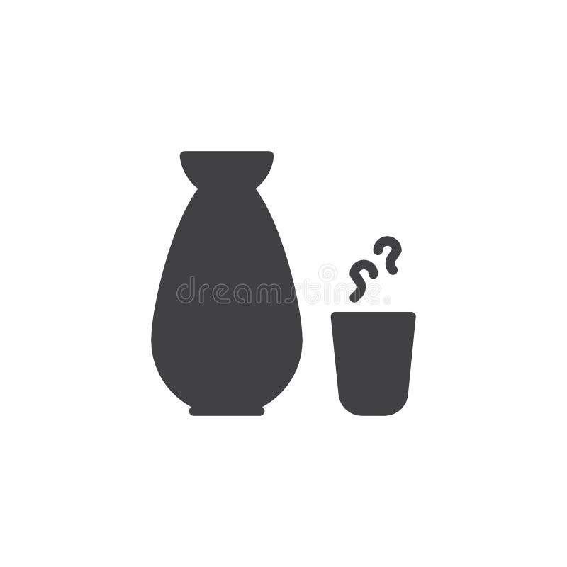 De drank vectorpictogram van de belangen Traditioneel Japans alcohol royalty-vrije illustratie De drank vectorpictogram van de belangen Traditioneel Japans alcohol royalty-vrije illustratie