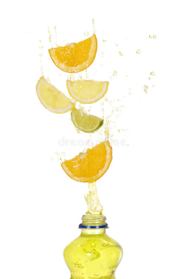 De drankplons van het fruit stock foto's De drankplons van het fruit stock foto's