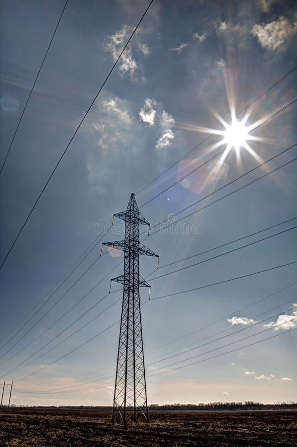 De Elektrische Toren van de hoogspanning Machtsconcept royalty-vrije stock foto De Elektrische Toren van de hoogspanning Machtsconcept royalty-vrije stock foto