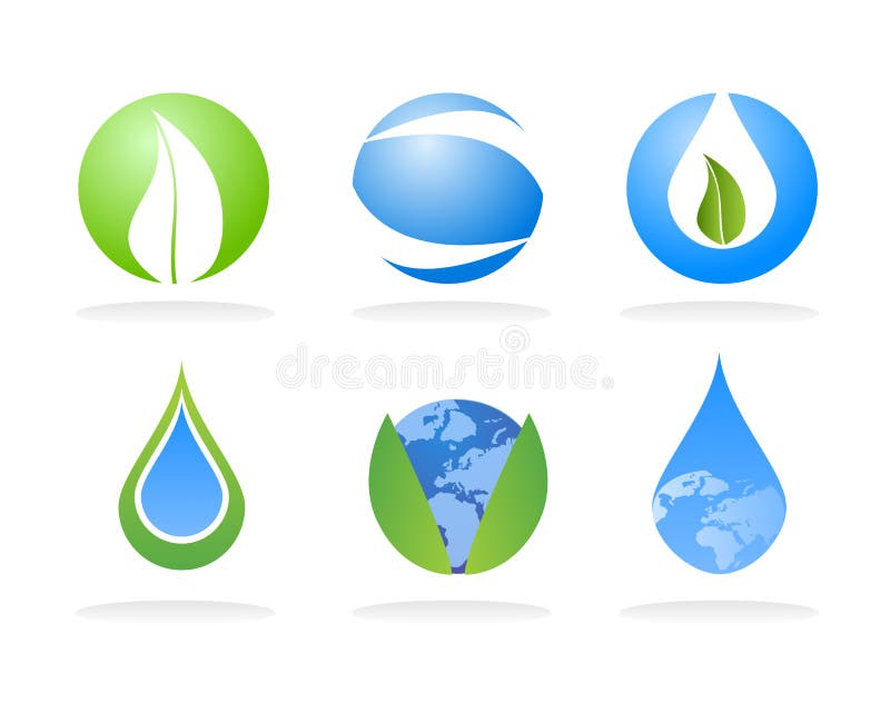 Vector logo templates and elements related to ecology, environment, nature and sustainable energies. Vector logo templates and elements related to ecology, environment, nature and sustainable energies