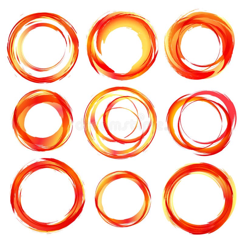 Design elements in red orange colors icons. Vector illustration. Design elements in red orange colors icons. Vector illustration.