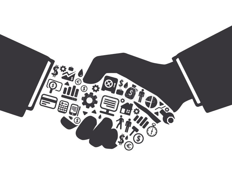 De elementen zijn kleine pictogrammenFinanciën maken in actieve zakenmanhand vector illustratie De elementen zijn kleine pictogrammenFinanciën maken in actieve zakenmanhand vector illustratie