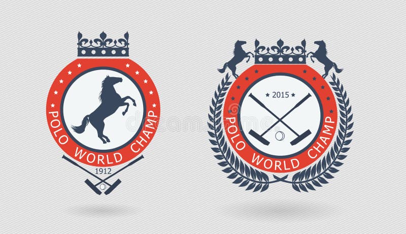De emblemen van het polokampioenschap