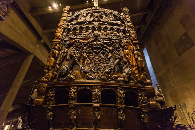 21 de enero de 2017: La vista trasera de los vasos envía el museo en Estocolmo fotografía de archivo 21 de enero de 2017: La vista trasera de los vasos envía el museo en Estocolmo fotografía de archivo