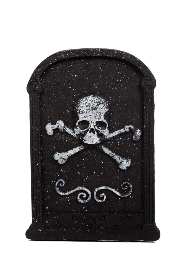 An halloween grave stone on a white background. An halloween grave stone on a white background