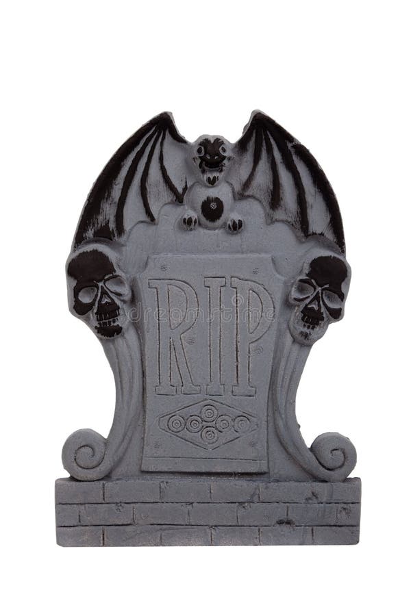 An Halloween grave stone on a white background. An Halloween grave stone on a white background