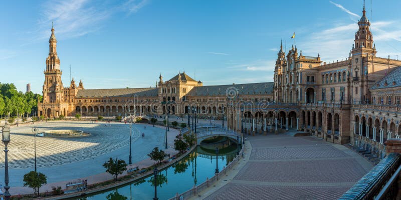 de espana plaza seville spain arkivbild de espana plaza seville spain arkivbild
