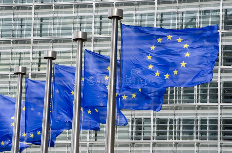 De EU-vlaggen royalty-vrije stock afbeeldingen De EU-vlaggen royalty-vrije stock afbeeldingen