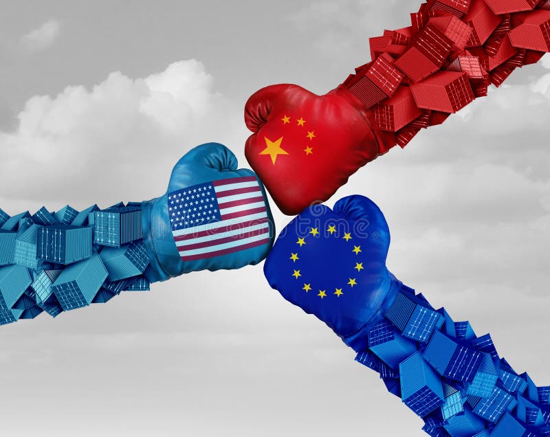 De Europese Amerikaanse Handelsstrijd van China en