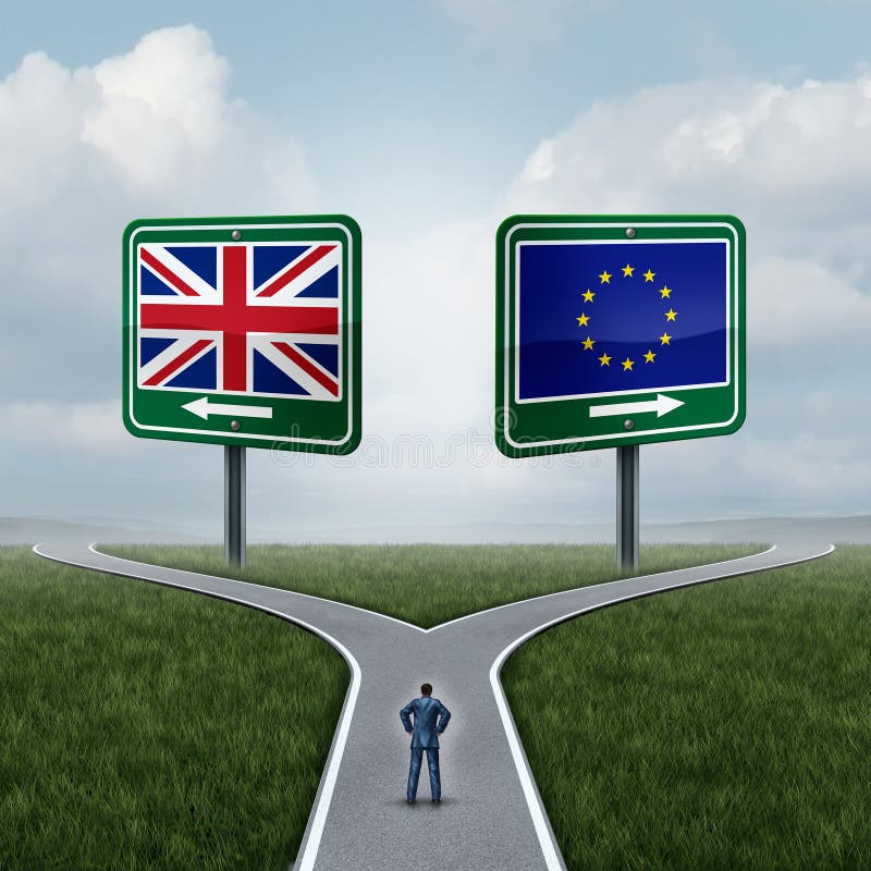 De Europese Unie van Groot-Brittannië Besluit royalty-vrije illustratie De Europese Unie van Groot-Brittannië Besluit royalty-vrije illustratie