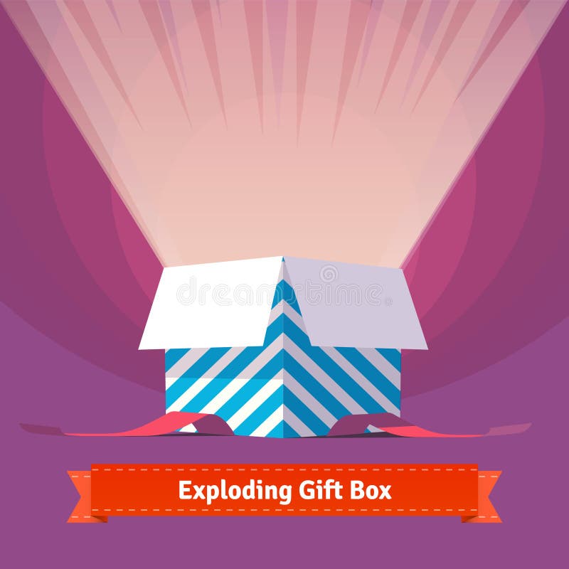 De exploderende doos van de vieringsgift