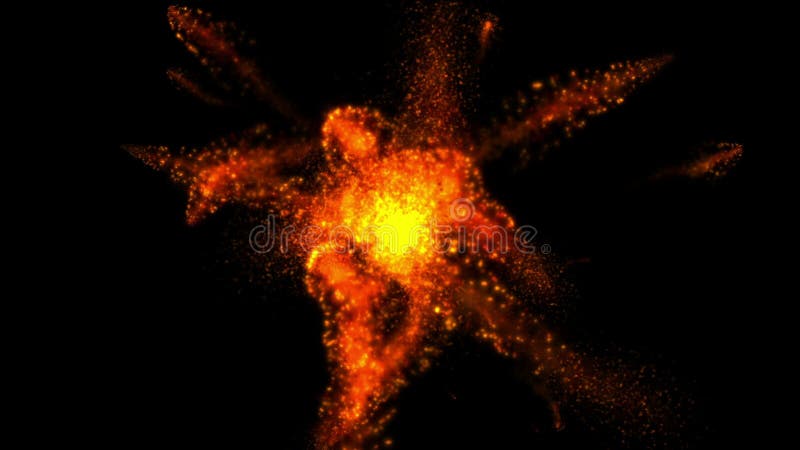 De explosie van de deeltjeslava