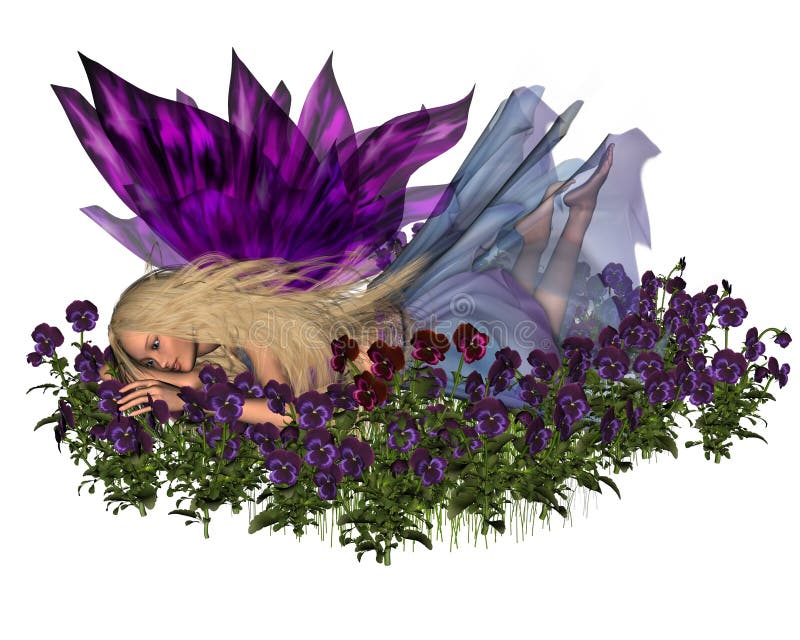 De Fee van het viooltje stock illustratie. Illustration of blauw 6417888