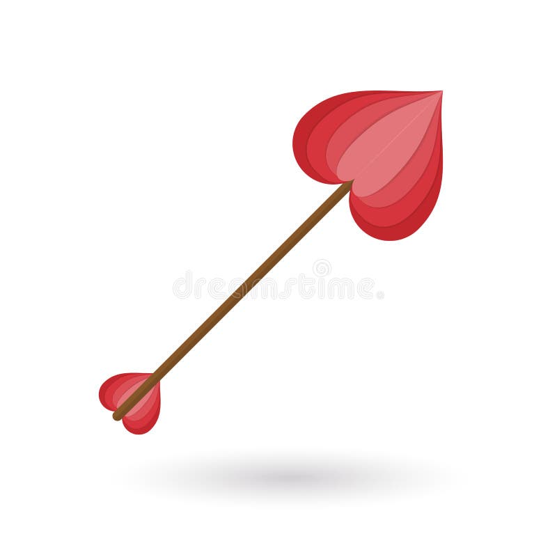 De feestelijke attributen van de cupidopijl van St Valentine ` s dag vector illustratie De feestelijke attributen van de cupidopijl van St Valentine ` s dag vector illustratie