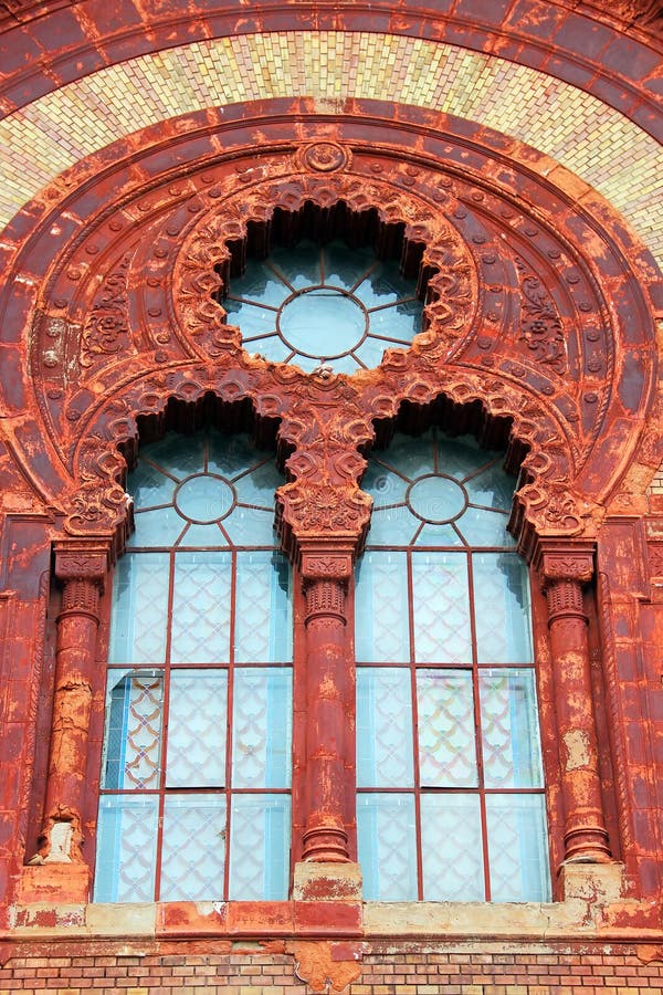 Fragment of Transcarpathian Regional Philharmonic building (former Synagogue) in Uzhgorod, Ukraine. Fragment of Transcarpathian Regional Philharmonic building (former Synagogue) in Uzhgorod, Ukraine