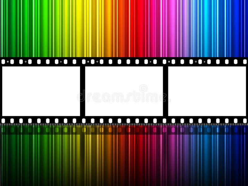 De filmstrip Copyspace wijst Kleuren op Plons en Kleur stock illustratie De filmstrip Copyspace wijst Kleuren op Plons en Kleur stock illustratie