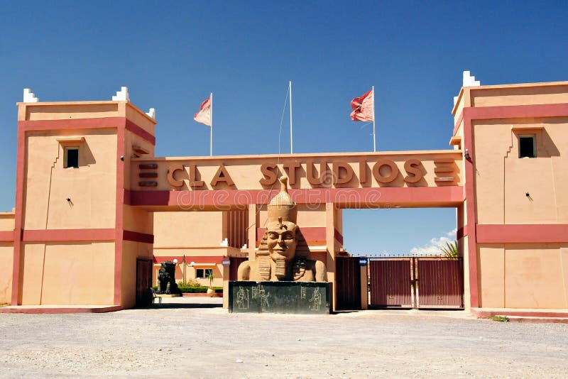 De filmstudio's van Ouarzazate in Marokko stock afbeelding De filmstudio's van Ouarzazate in Marokko stock afbeelding