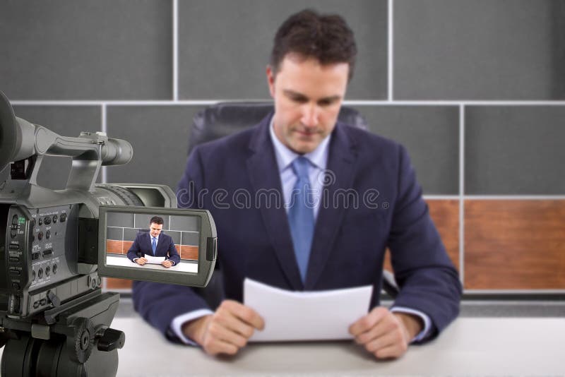 De Filmverslaggever van de studiocamera stock afbeeldingen De Filmverslaggever van de studiocamera stock afbeeldingen