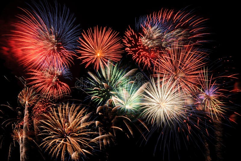 De Finale van het vuurwerk royalty-vrije stock afbeelding De Finale van het vuurwerk royalty-vrije stock afbeelding