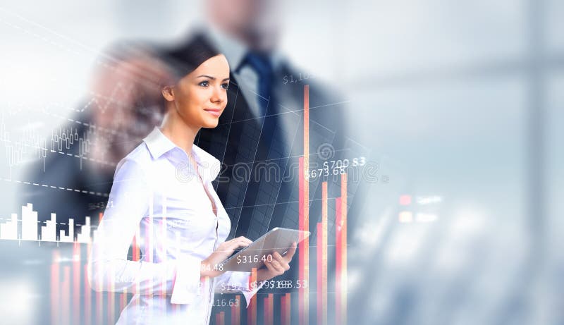 De financiële commerciële diensten Gemengde media stock foto De financiële commerciële diensten Gemengde media stock foto