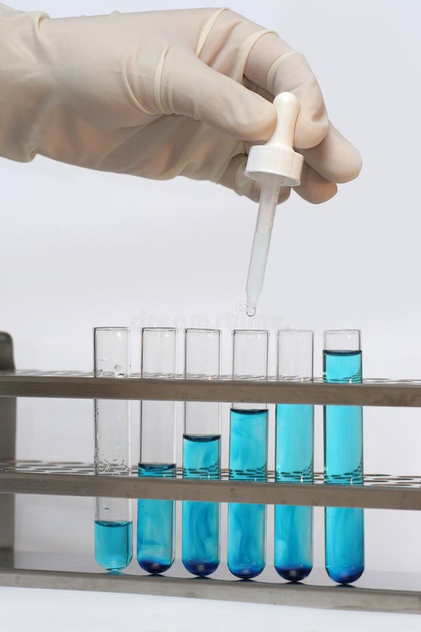 De flesjes van de test stock afbeeldingen De flesjes van de test stock afbeeldingen