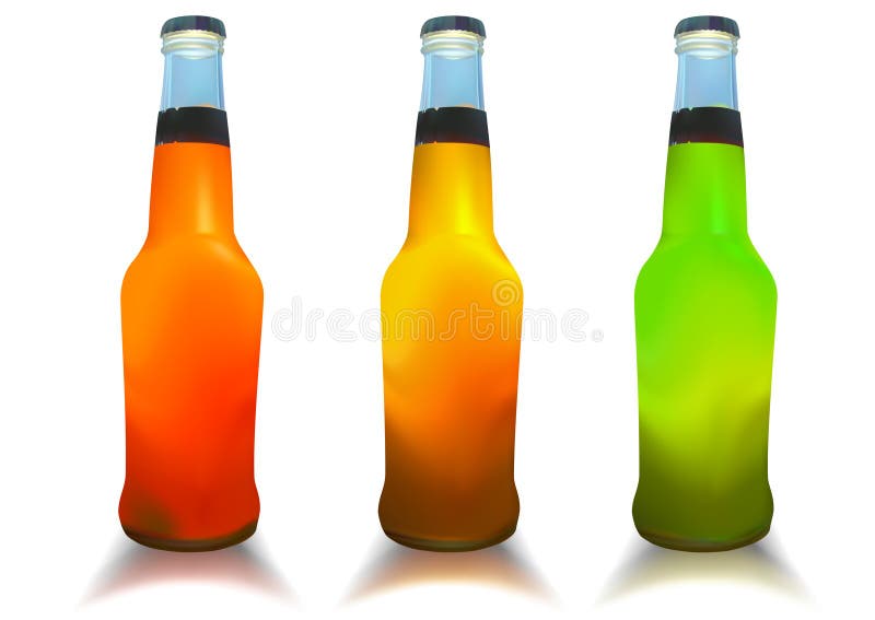 Cocktailflessen vector illustratie