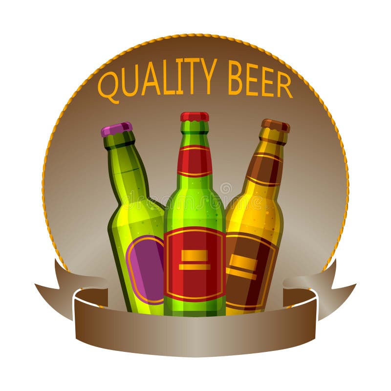 De flessen van het ambachtbier drinken vectorembleemteken of kenteken voor bar, bar, brouwerij of brouwerij Het bier van de premi stock illustratie De flessen van het ambachtbier drinken vectorembleemteken of kenteken voor bar, bar, brouwerij of brouwerij Het bier van de premi stock illustratie