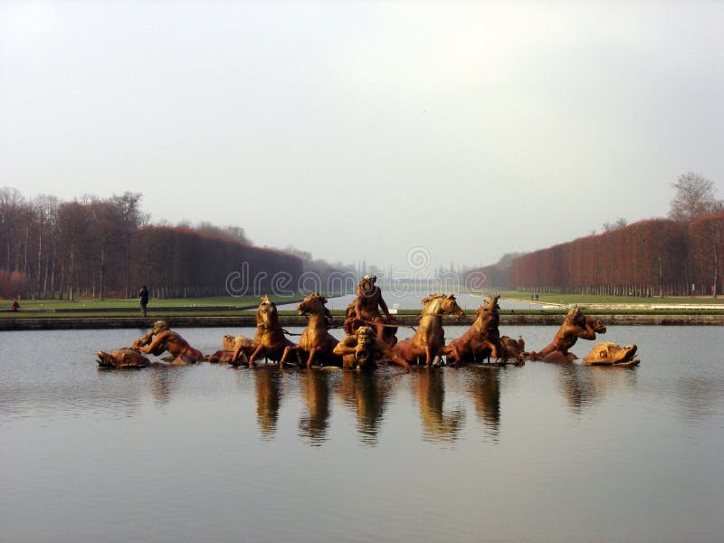 The famous Versailles Palace Fountain. An incredible fountain, an incredible view makes an incredible picture. The famous Versailles Palace Fountain. An incredible fountain, an incredible view makes an incredible picture