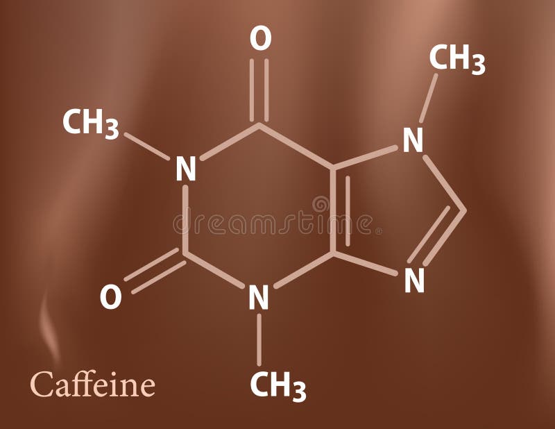 Cafeïneformule vector illustratie