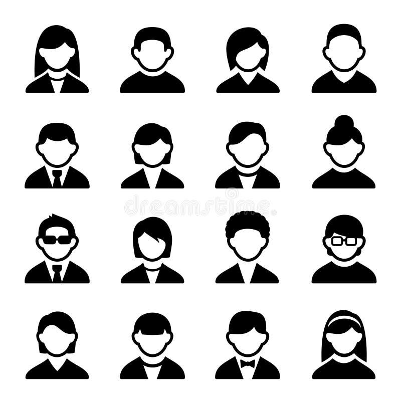 De gebruikerspictogrammen plaatsen 2 stock illustratie De gebruikerspictogrammen plaatsen 2 stock illustratie