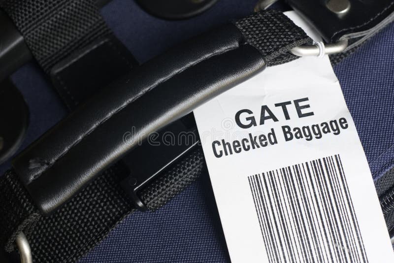 De gecontroleerde bagage van de luchtvaartlijn poort.