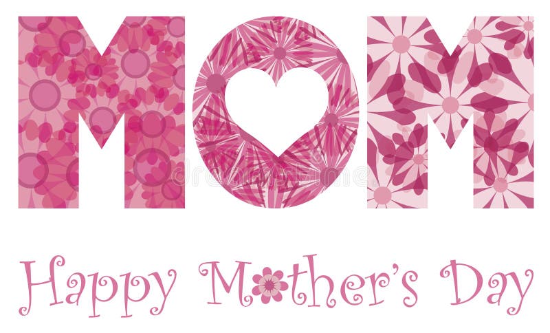 De gelukkige Bloemen van het Alfabet van het Mamma van de Dag van Moeders vector illustratie De gelukkige Bloemen van het Alfabet van het Mamma van de Dag van Moeders vector illustratie